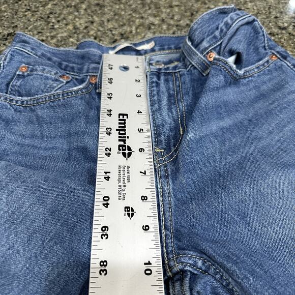 Levi's Low Pro Straight Jeans Women 25 Blue Distressed Ripped Knee Denim Pants - Picture 9 of 9